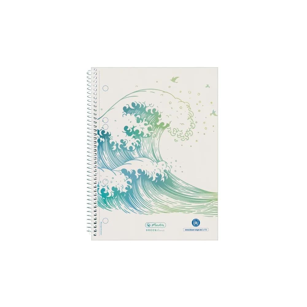 Herlitz GREENline Notizbuch A5 70 Blätter Weiß