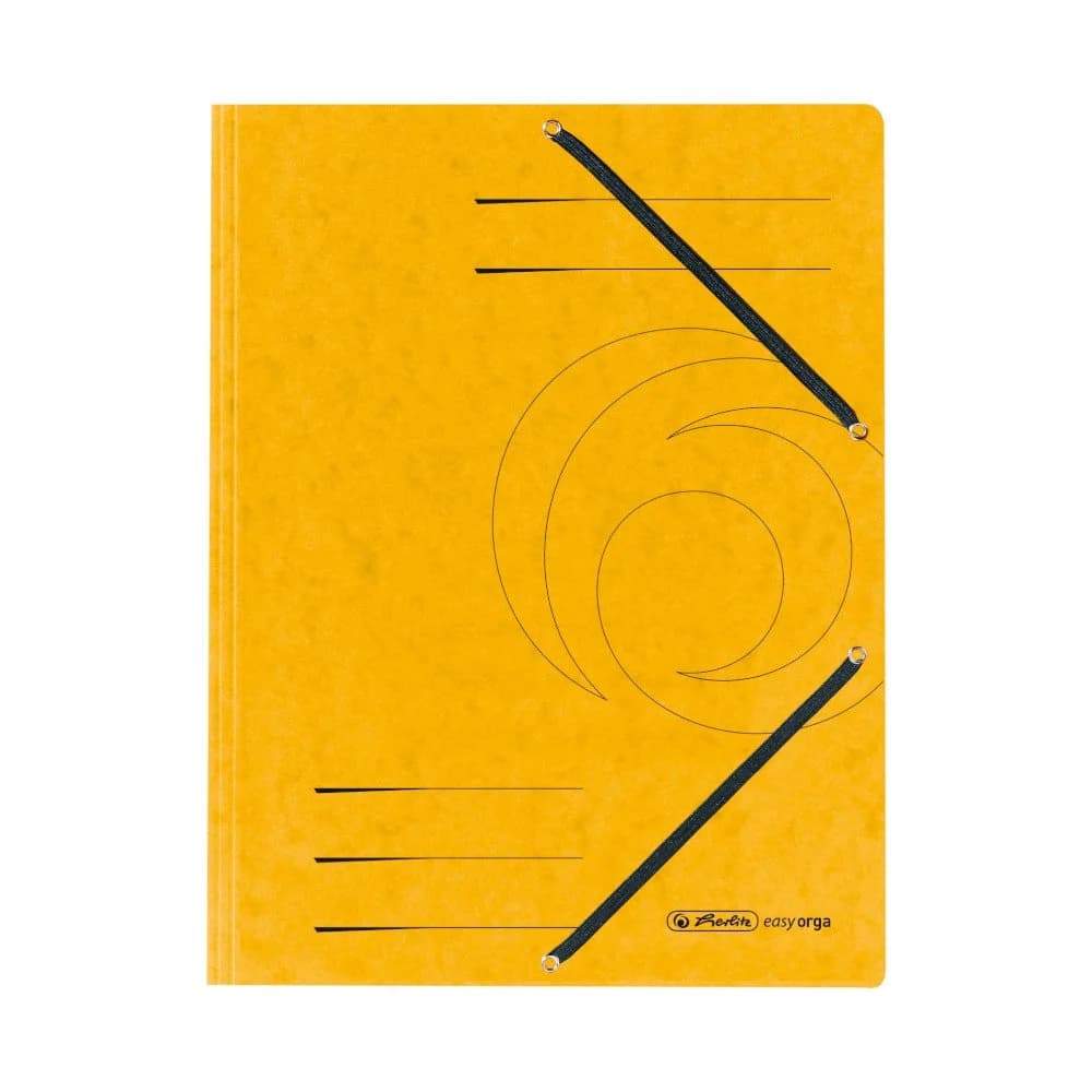 herlitz Einschlagmappe mit Gummizug Karton gelb