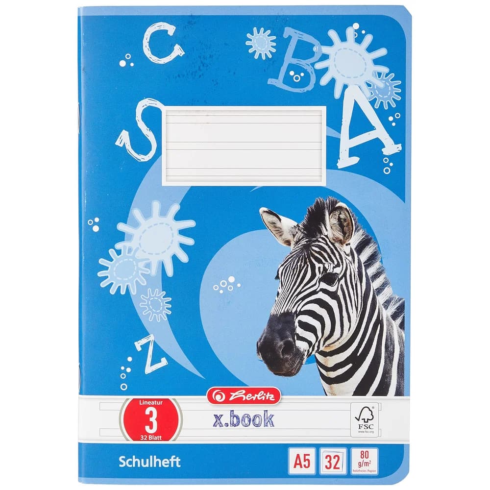 herlitz Schulheft x.book Lineatur 3 liniert DIN A5