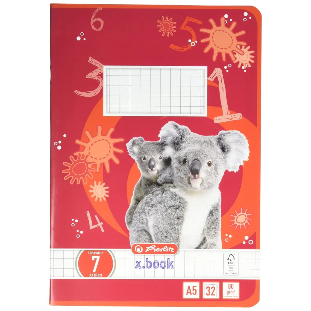 herlitz Schulheft x.book Lineatur 7 kariert DIN A5