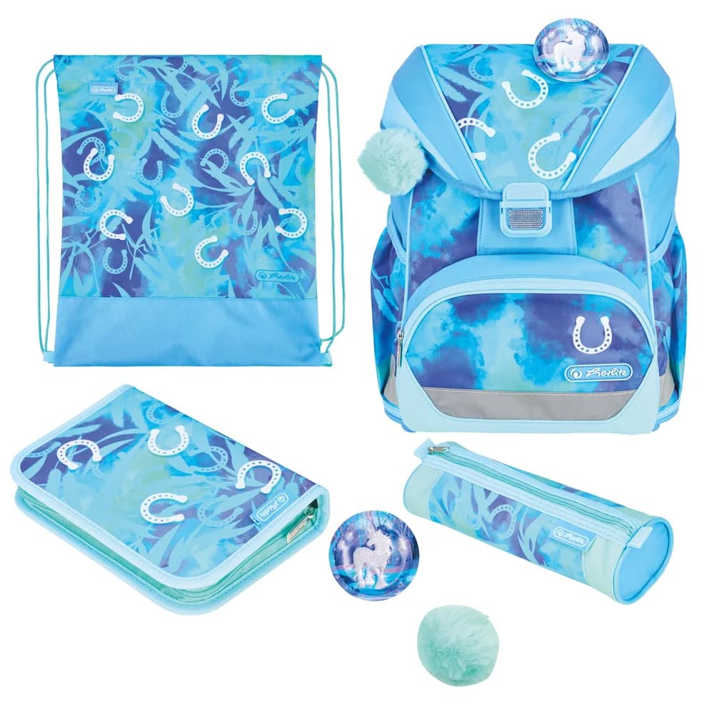 Herlitz Schulranzen UltraLight XL Plus Lucky Horse - Blau/Hellblau