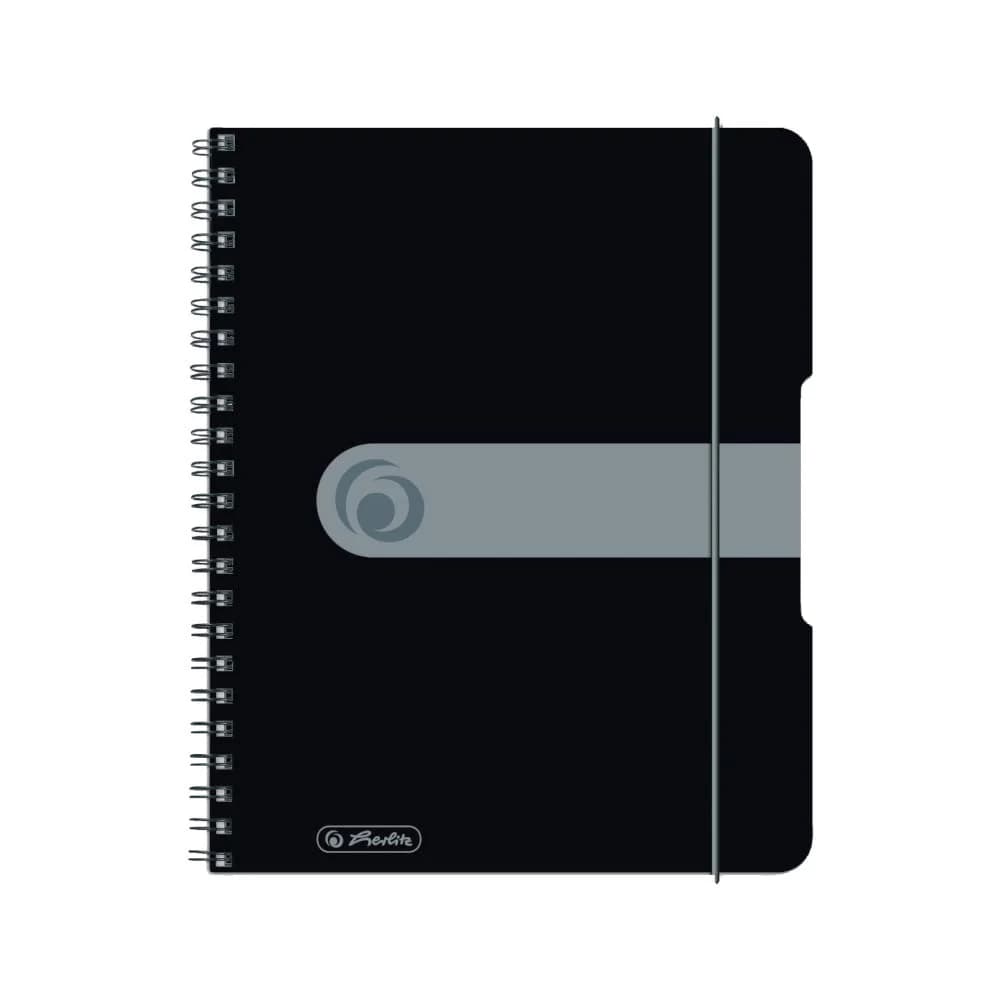 Herlitz Spiralblock "to go" PP-Cover A5 80 Bl. Schwarz