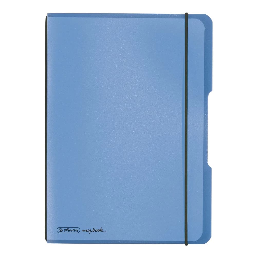 herlitz Notizbuch DIN A5 Kariert Kunstoff Hellblau Nicht perforiert 80 Seiten