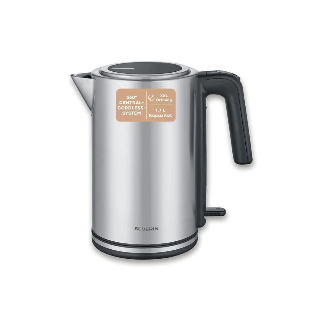 SEVERIN Wasserkocher WK 3449 - Schwarz/Silber