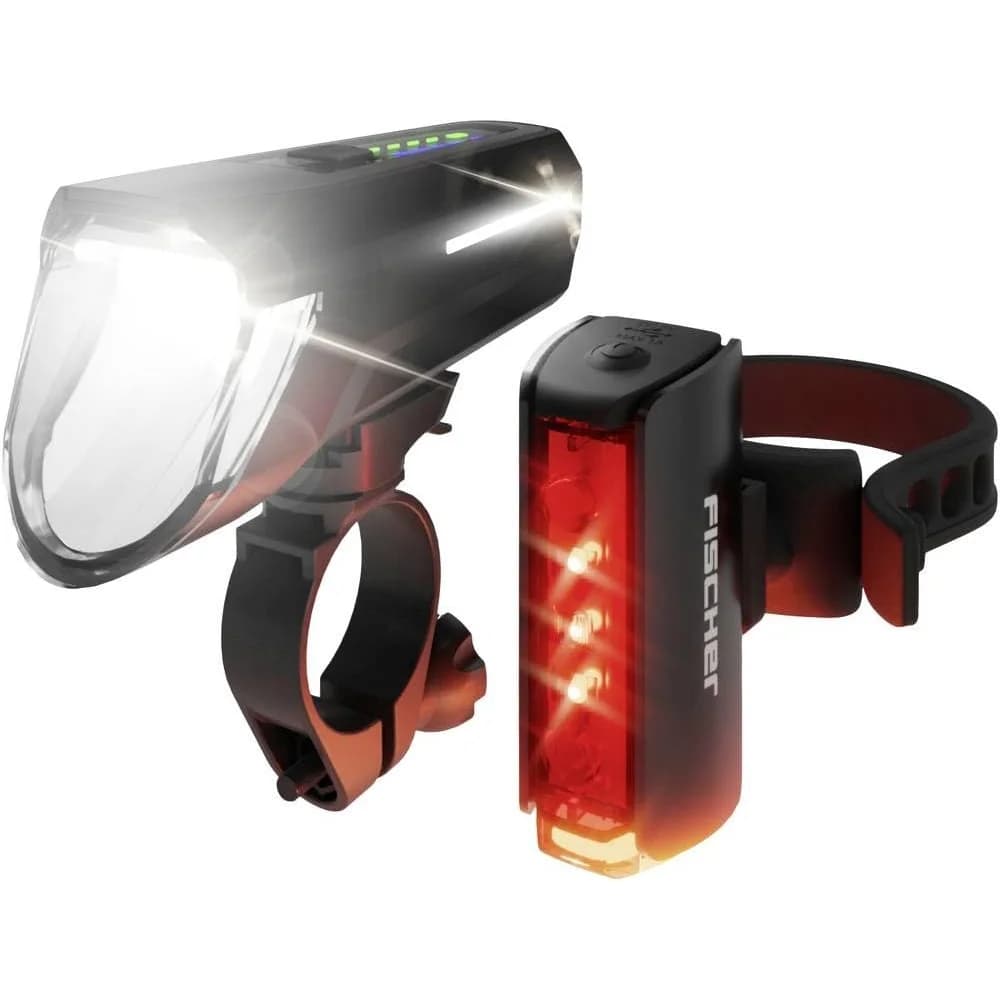 FISCHER LED-Akku Beleuchtungs-Set TWIN STOP 110 Lux