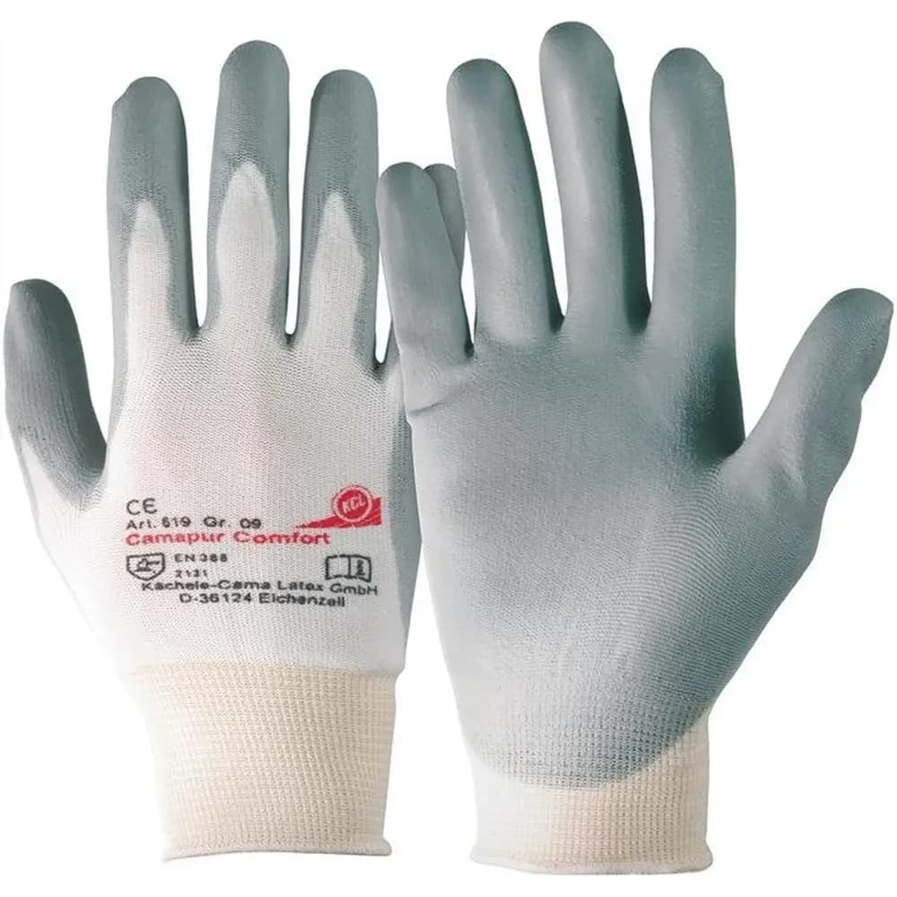 Handschuhe Camapur Comfort 619 Gr.11 weiß/grau Polyamid mitPUR EN 388 Kat.II