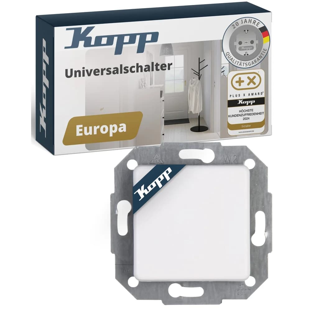 Kopp Universalschalter A/W UP EUROPA arktis weiß SB