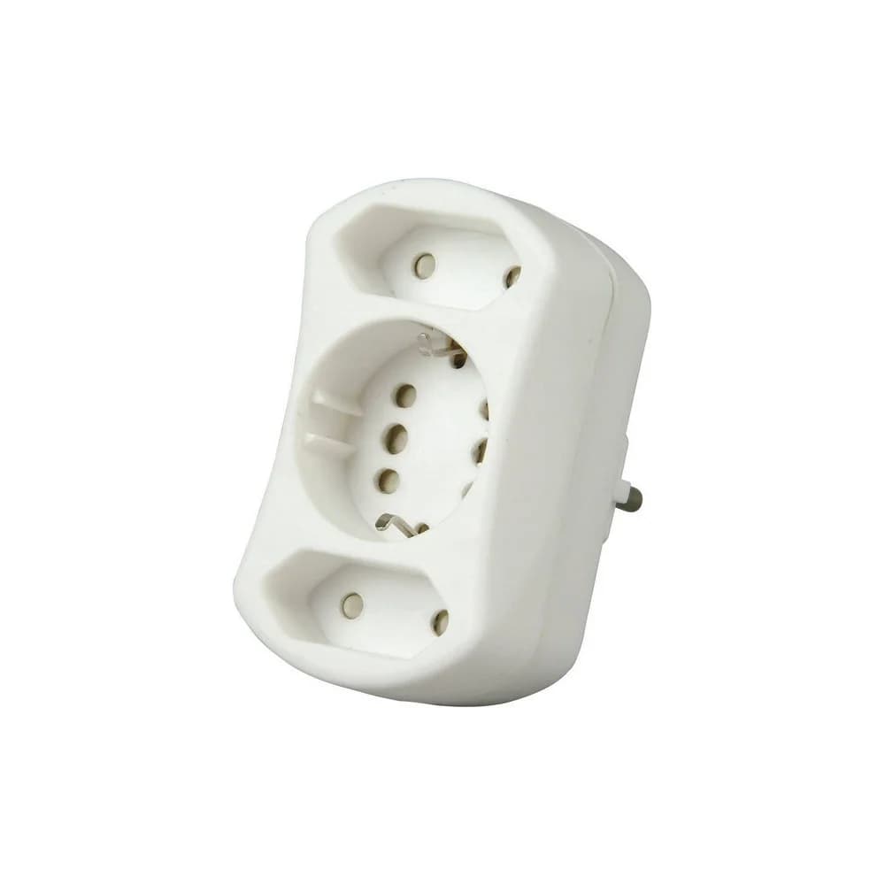 Kopp KOPP DUOversal Adapter-Stecker 179602001, 4-fach, BS, weiß Steckdosenleiste