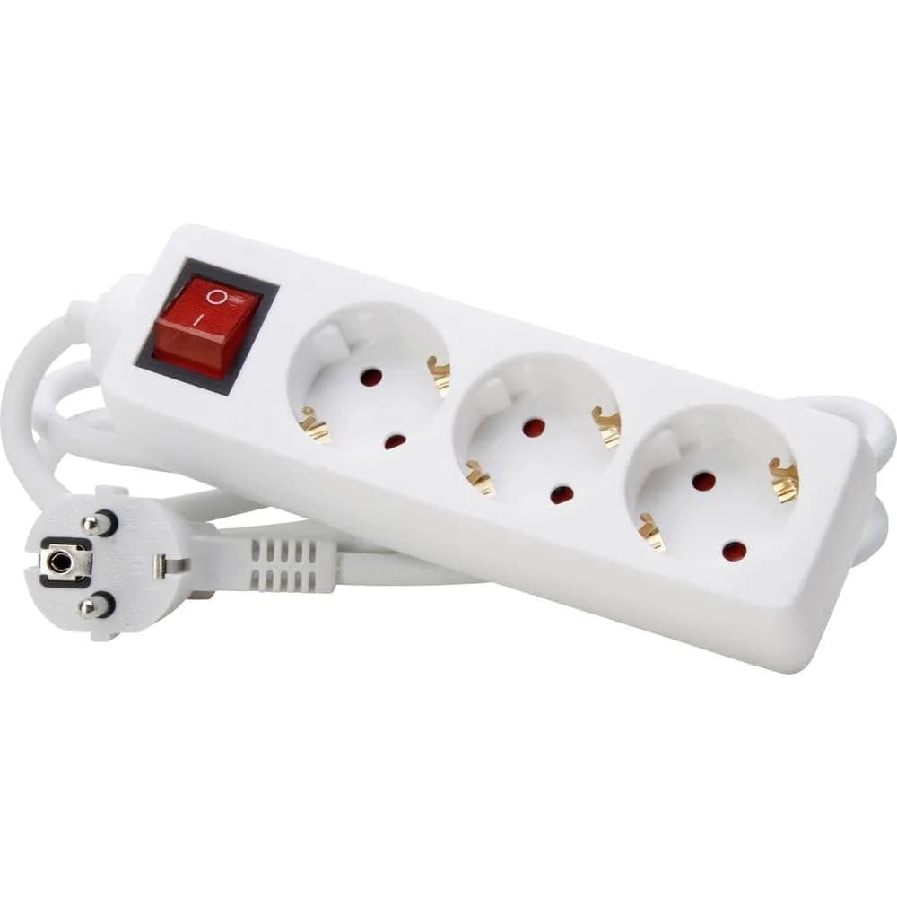 Kopp 129713007, 1,4 m, Weiß, 3 AC-Ausgänge, 16 A, 250 V, Weiß - Weiß
