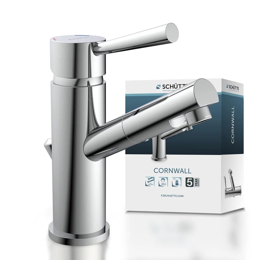 Schütte Design-Waschtischarmatur CORNWALL, Chrom 55x186x161mm