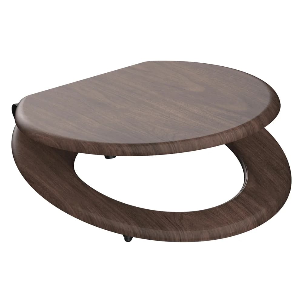 Schütte WC-Sitz 80193 Dark Wood MDF SoftClose, 175 kg, 3-seitiger Print braun