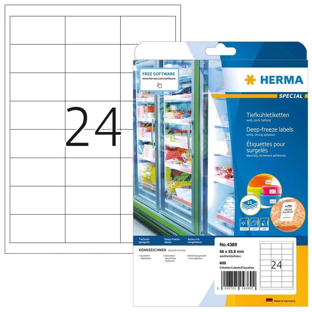 HERMA Tiefkühletiketten 66,0 x 33,8 mm