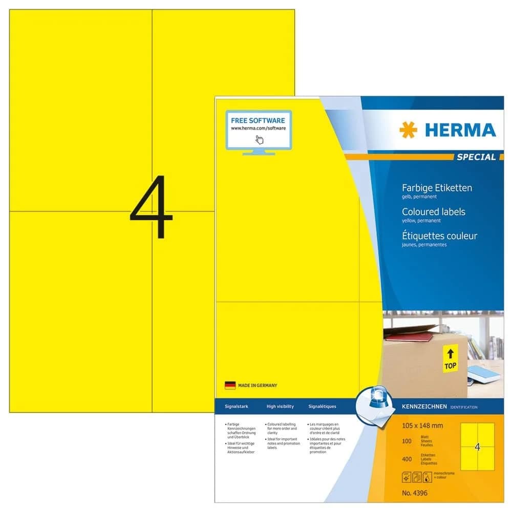 Herma, Etiketten, Farbige Etiketten A4