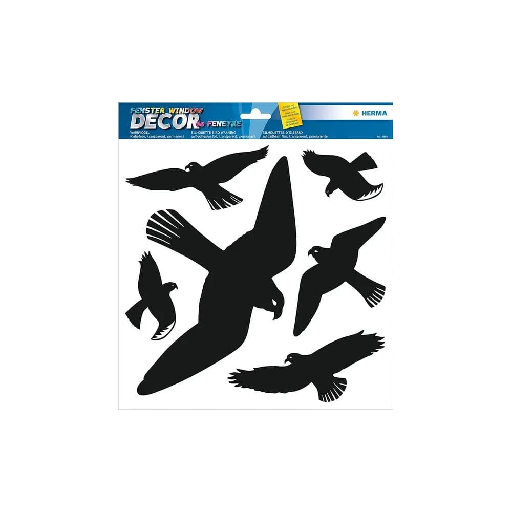 HERMA Etiketten Warnvögel 30x30cm schwarz VE=1 Blatt