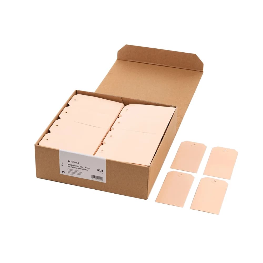 HERMA Anhängezettel 6024 60x120mm 4er Pappöse 1.000 St./Pack.