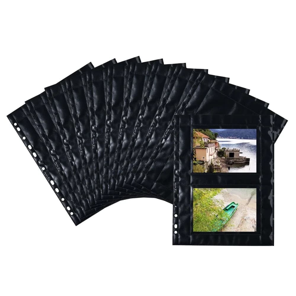 HERMA Fotophan Fotosichthüllen 10x15 cm quer schwarz 10 Hüllen