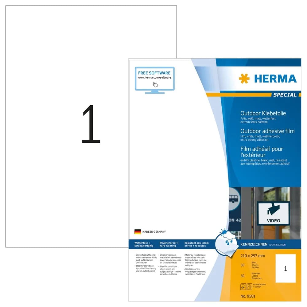Herma, Etiketten, Wetterfeste Etiketten A4