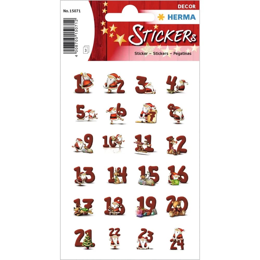 HERMA 15071 Dekorativer Aufkleber Papier Rot Permanent 72 Stück(e)