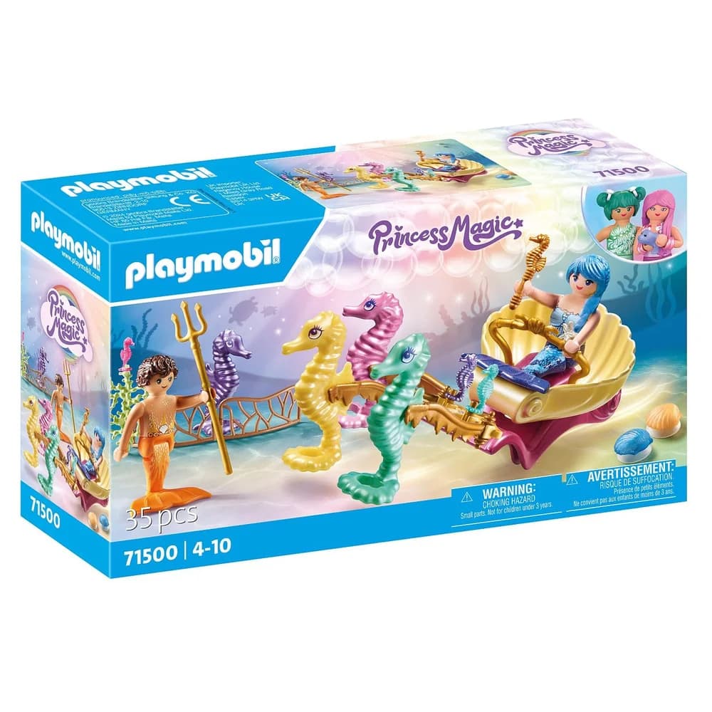 PLAYMOBIL 71500 - Princess Magic - Meeresbewohner mit Seepferdchenkutsche