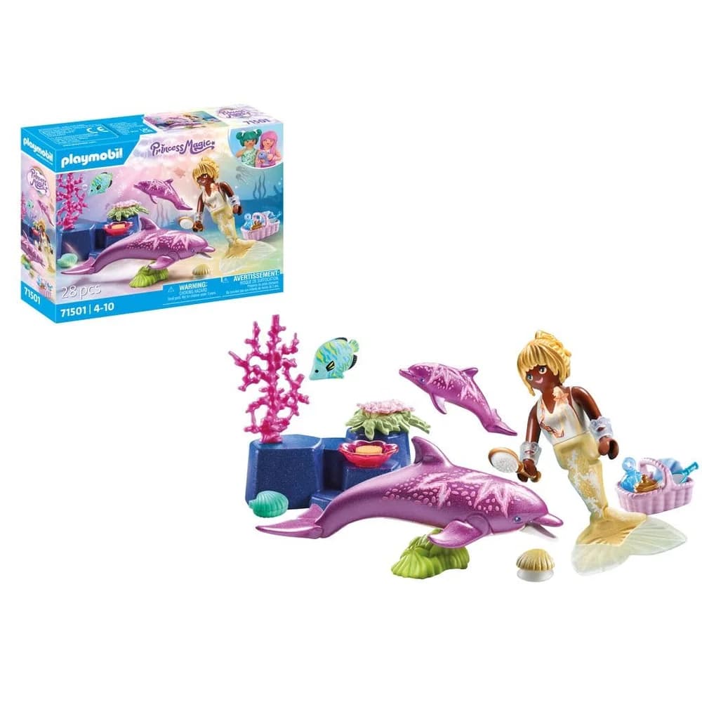 PLAYMOBIL 71501 - Princess Magic - Meerjungfrau mit Delfinen