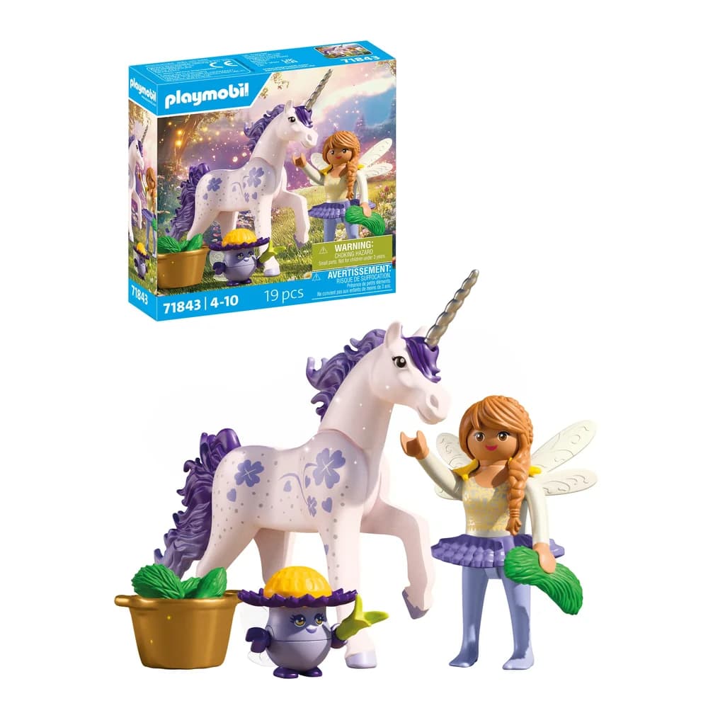 PLAYMOBIL 71843 - Magic Unicorns - Sammeleinhorn Glückslavendel mit Fee