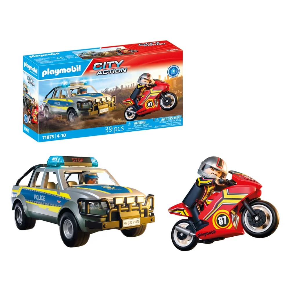 PLAYMOBIL 71875 - City Action - Verfolgungsjagd mit Polizei Pick-Up