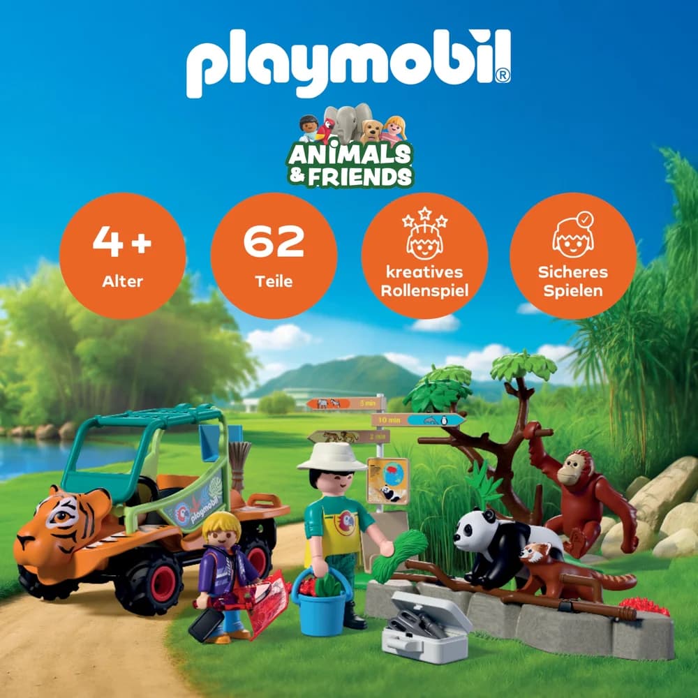 PLAYMOBIL 72072- Animals and Friends - Zoo: Tierpflegermobil