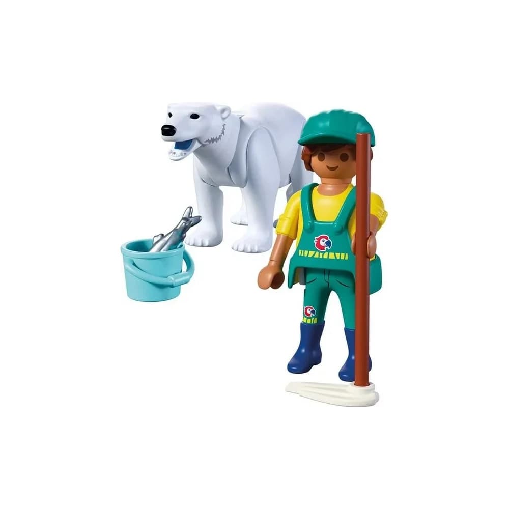 Playmobil® Playmobil 72090 Zoo: Eisbär und Pfleger Spielbausteine