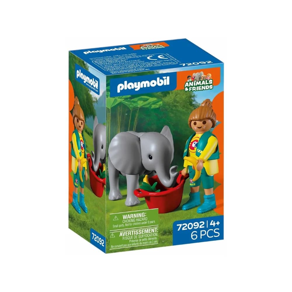 Spielwelt PLAYMOBIL 72092 Zoo: Elefantenbaby und Pflegerin
