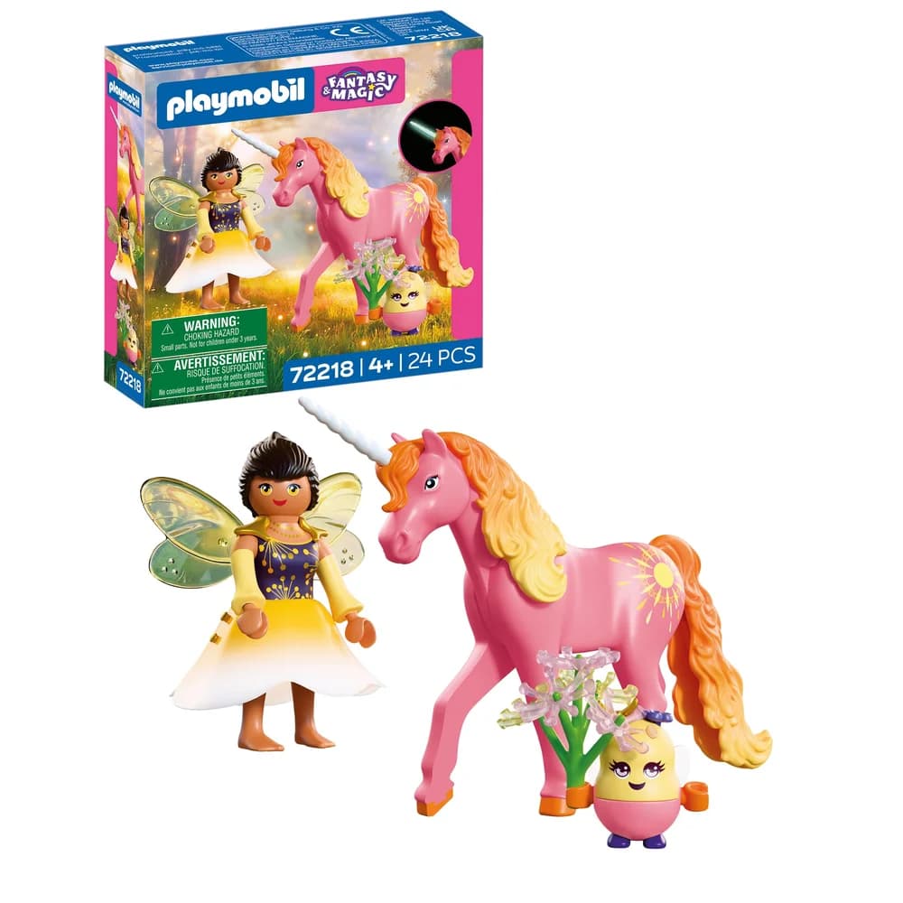 PLAYMOBIL 72218 Fantasy & Magic Sammeleinhorn Morgentau mit Fee