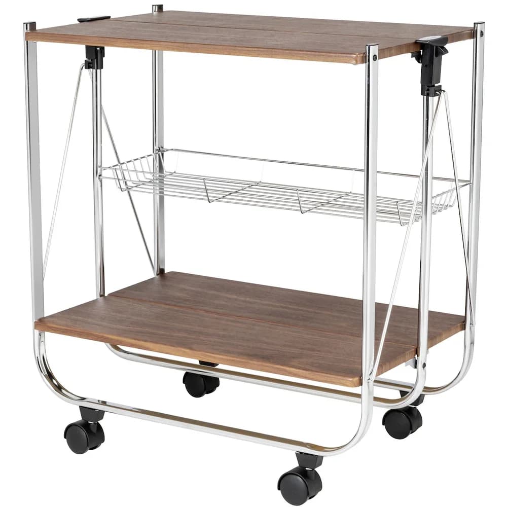 Wenko Servierwagen »Dinett Deluxe Walnuss« braun, 68x70x40.6 cm