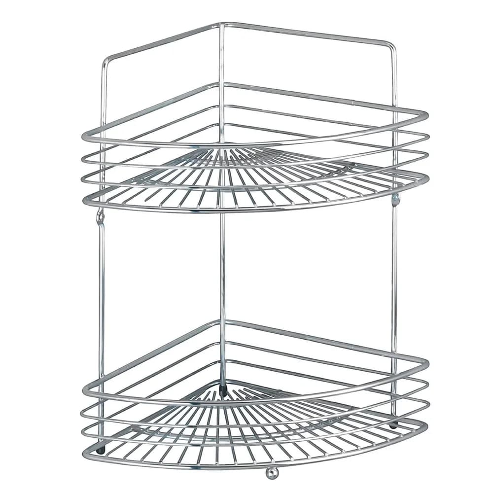 WENKO Badregal WENKO Eckregal MOLINA BHT 31,50x37x22 cm silber silberfarben