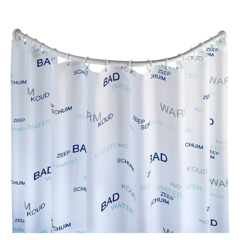 WENKO Rund Dusch Stange für Eck Duschen 80x80 / 90x90 Vorhang Badewannen Bad - Weiß