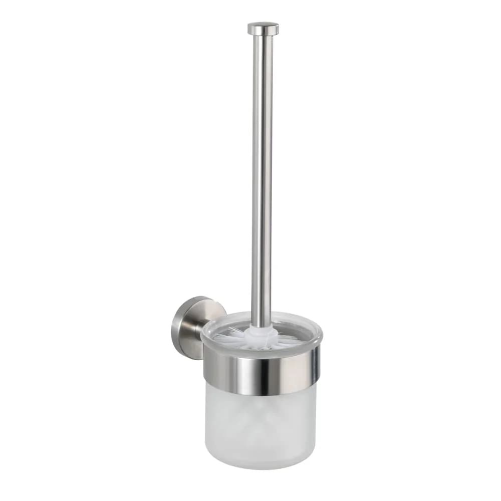 WENKO Bosio WC-Garnitur 19614100 , Edelstahl/ Glas