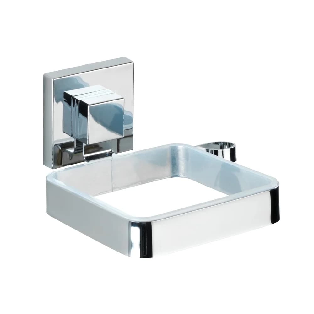 WENKO Haartrocknerhalter WENKO Fönhalter QUADRO BHT 14x7,50x13,50 cm silber silberfarben