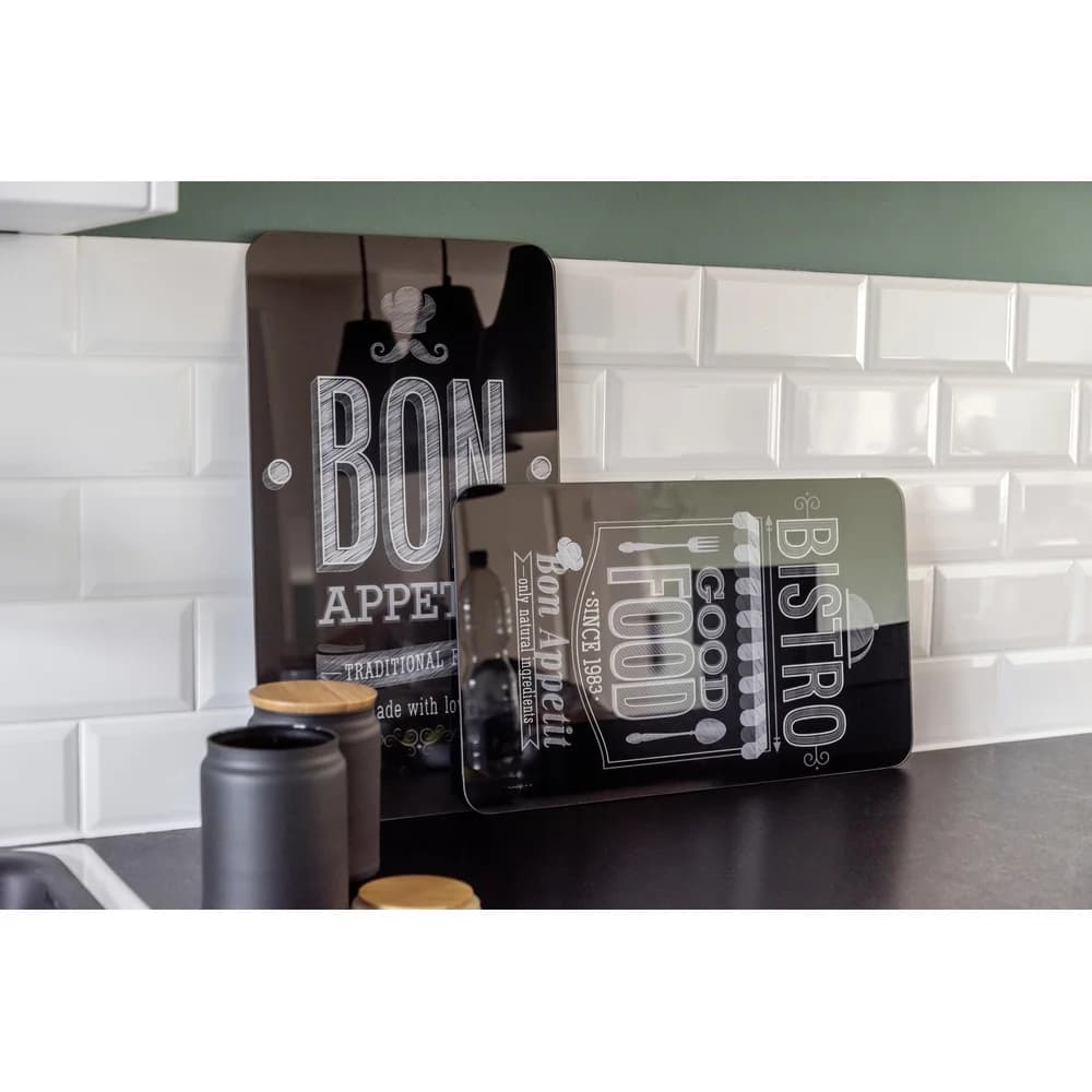 Wenko 2er-Set Herdabdeckplatte Universal »Bon Appetit«, 30x52 cm