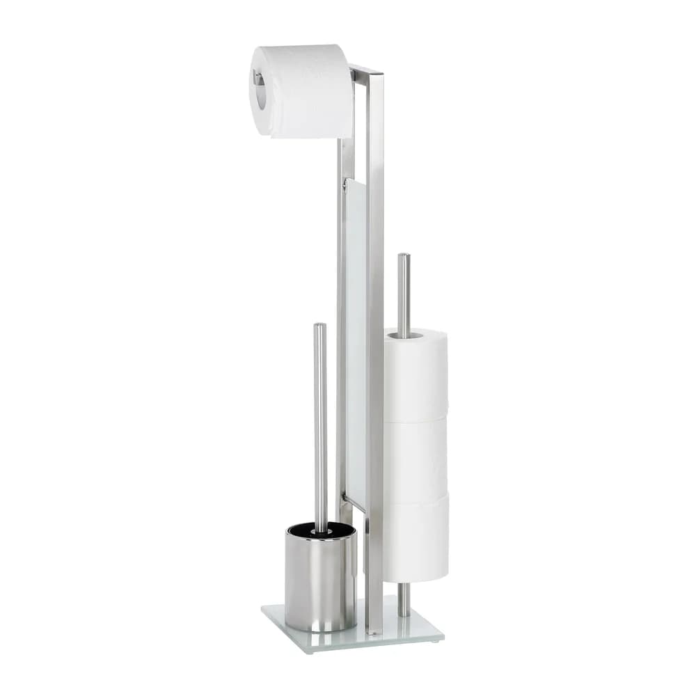 Wenko WC-Garnitur RIVALTA, Edelstahl - Glas