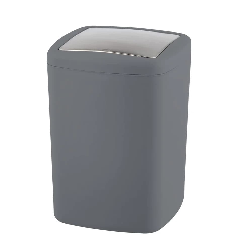WENKO Mülleimer WENKO Schwingdeckeleimer BARCELONA BHT 20,50x28,50x20,50 cm grau grau