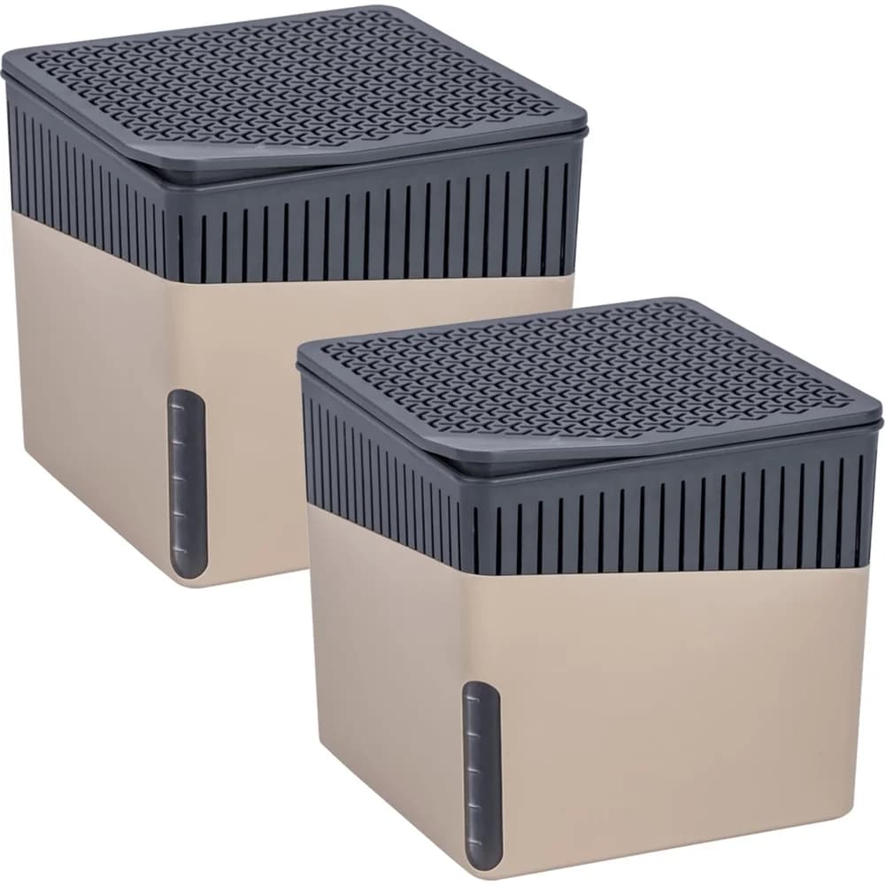 Wenko 2er-Pack Raumentfeuchter »Cube« 1000 g beige