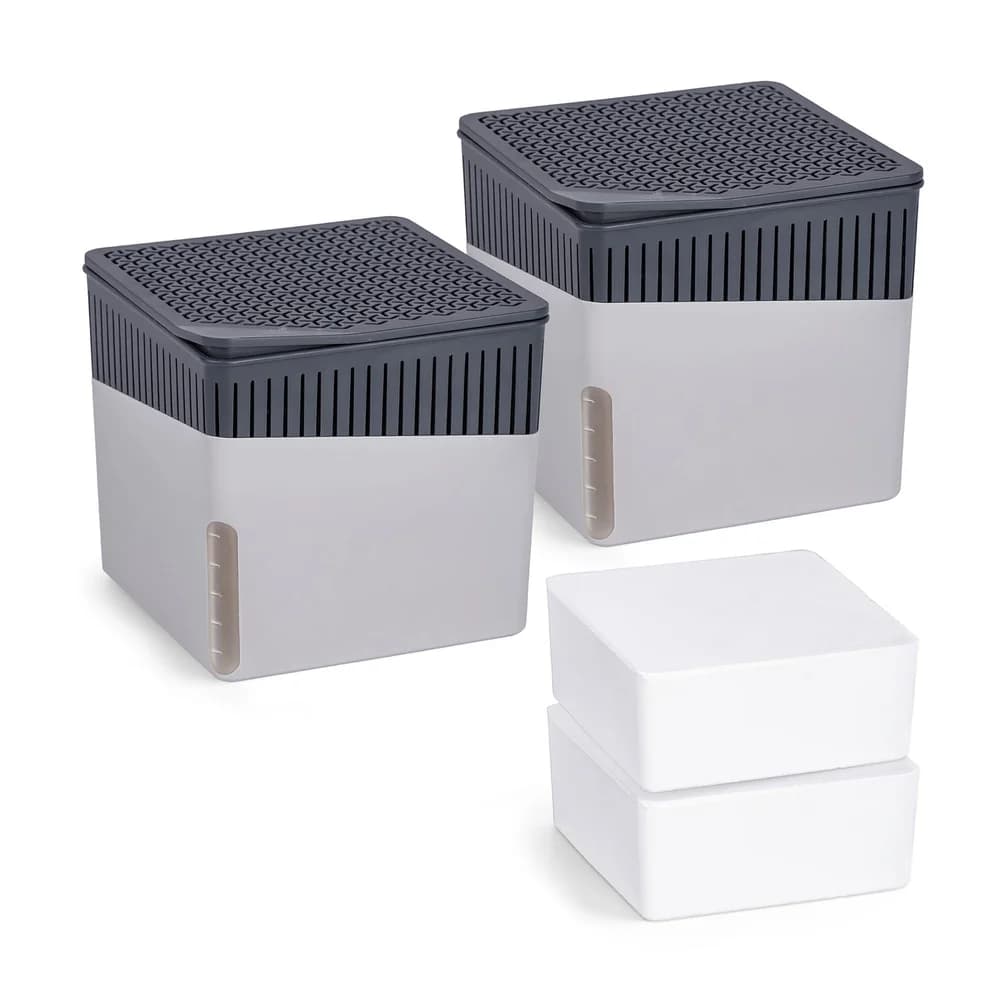 Wenko 2er-Pack Raumentfeuchter »Cube« 500 g grau