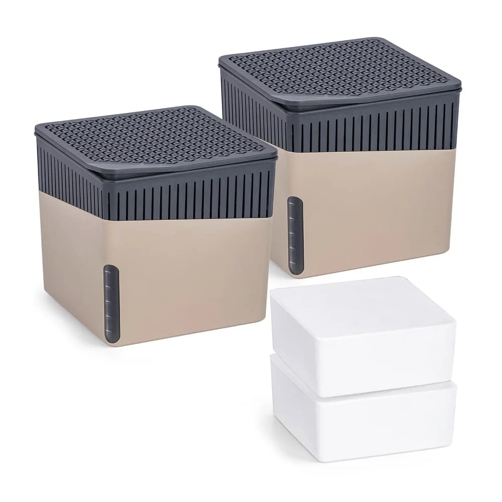 Wenko 2er-Pack Raumentfeuchter »Cube« 500 g beige