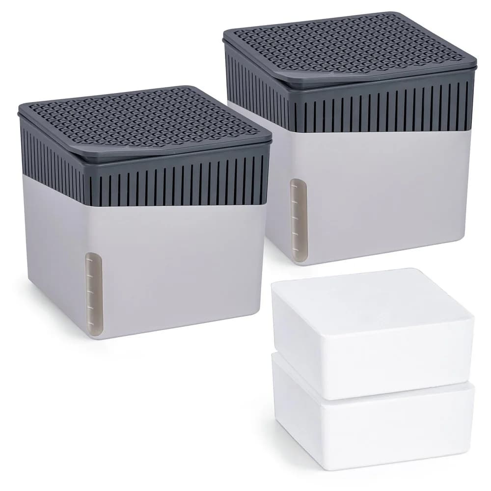 Wenko 2er-Pack Raumentfeuchter »Cube« 1000 g grau
