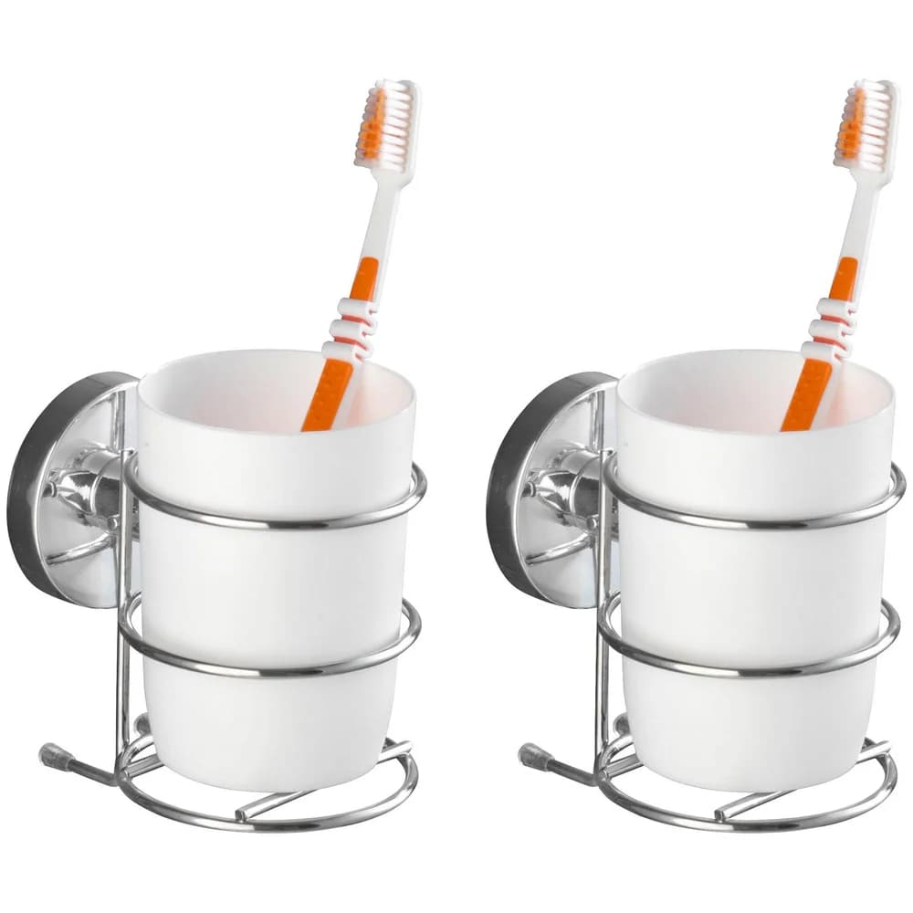 Wenko 2er-Pack Zahnputzbecher »Vacuum-Loc® Milazzo«