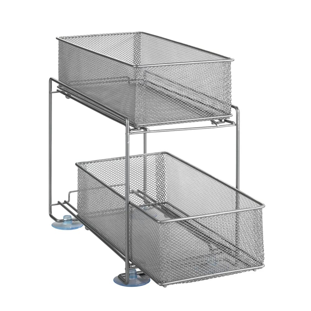 WENKO Schubladenregal Gioma, pulverbeschichtet 53140800 , 1 Regal, Farbe: silber