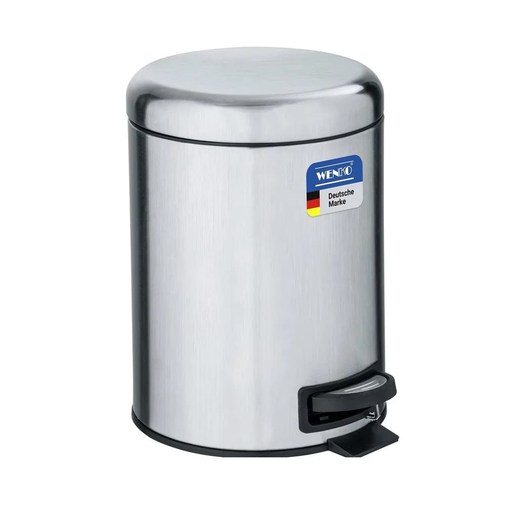 WENKO Kosmetikeimer Leman, 5 Liter, BxTxH: 21x28x24 cm silberfarben