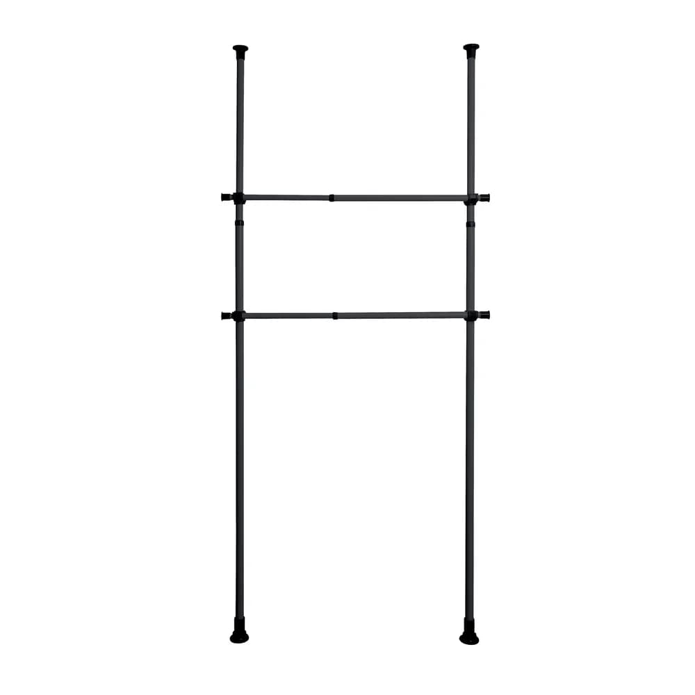 WENKO Kleiderstange Herkules (2 St), ausziehbar bis 120 cm schwarz