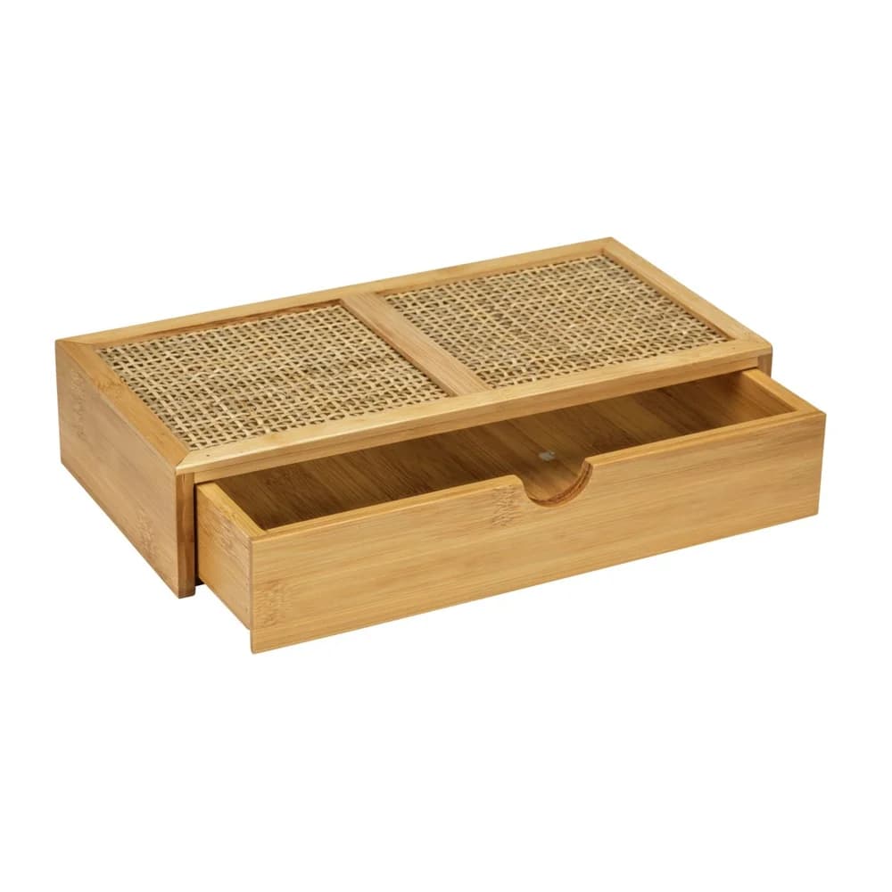 WENKO Aufbewahrungsbox WENKO Badbox ALLEGRE BHT 28x6x14 cm braun braun