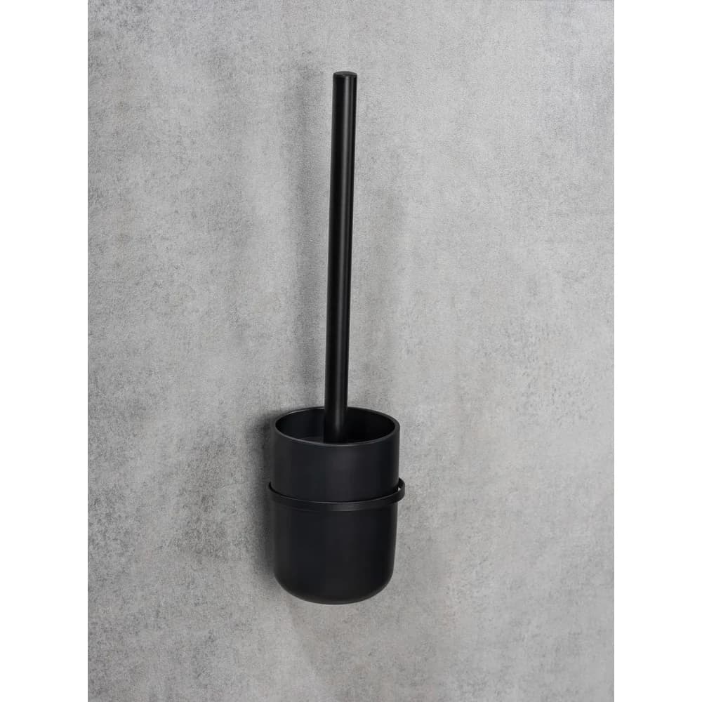 WENKO Turbo-Loc® WC-Garnitur Mod. Carpino Schwarz, Befestigen ohne Bohren
