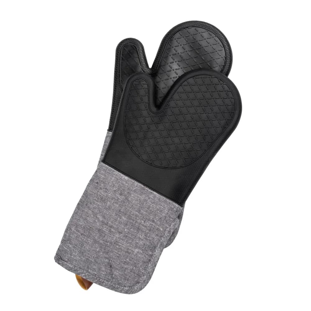 WENKO Ofenhandschuhe Silikon Ada 55041100 , 1 Paar, Farbe: schwarz