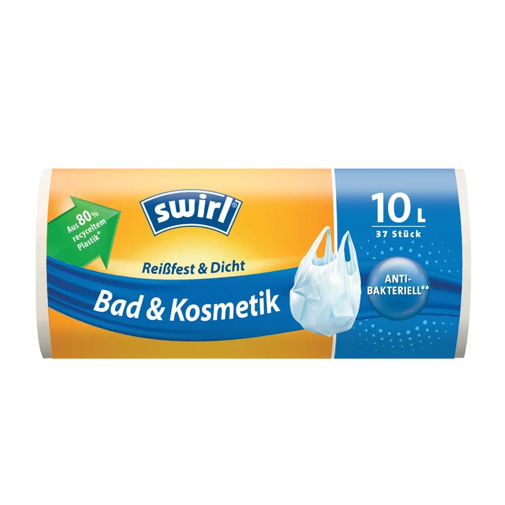 Swirl Müllbeutel 10l Tragegriff 37er 40x43cm weiß